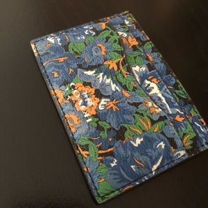 Coach blue floral card case